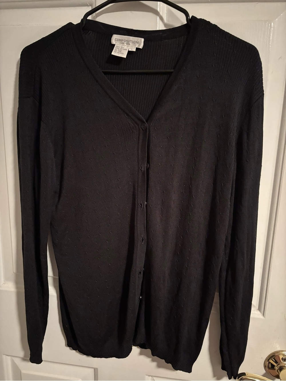 Vintage Composition New York Black Cardigan